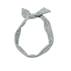 Light Grey Heart Print Head Band